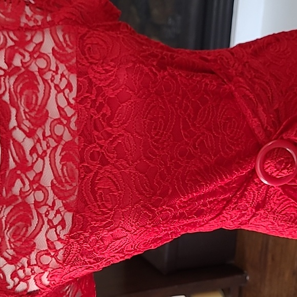 Perceptions New York Red lace dress. - Picture 4 of 8
